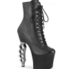 Similicuir 18 cm IRONGRIP-1020 bottines à talons hauts poing américain