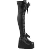 Similicuir 11,5 cm KERA-303 Cuissardes Bottes Plateforme