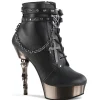 Similicuir 14 cm MUERTO-1001 bottines plateforme gothique