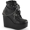 Similicuir 13 cm POISON-101 bottines compensées lolita gothique