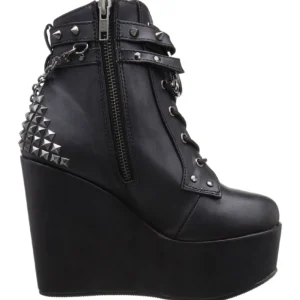 Similicuir 13 cm POISON-101 bottines compensées lolita gothique
