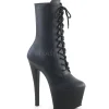 Similicuir 18 cm SKY-1020 bottines talons hauts à lacets noirs