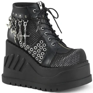 Similicuir 12 cm STOMP-18 bottines plateforme compensées lolita