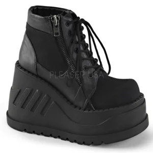Similicuir 12 cm STOMP-10 bottines lolita gothique semelles compensées