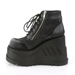 Similicuir 12 cm STOMP-18 bottines plateforme compensées lolita