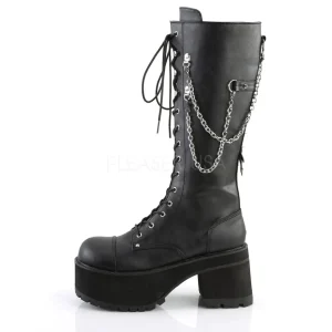Similicuir DemoniaCult RANGER-303 Bottes à Lacets Hommes