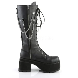 Similicuir DemoniaCult RANGER-303 Bottes à Lacets Hommes