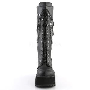 Similicuir DemoniaCult RANGER-303 Bottes à Lacets Hommes