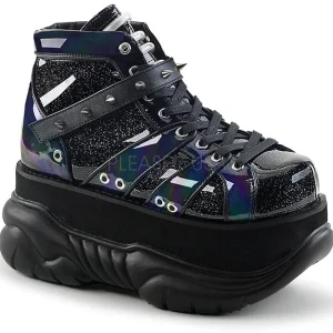 Similicuir Noir 7,5 cm NEPTUNE-100 Chaussures Gothiques Hommes Plateforme