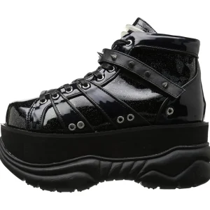 Similicuir Noir 7,5 cm NEPTUNE-100 Chaussures Gothiques Hommes Plateforme