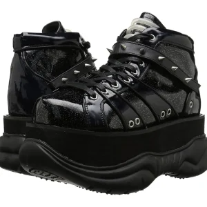 Similicuir Noir 7,5 cm NEPTUNE-100 Chaussures Gothiques Hommes Plateforme