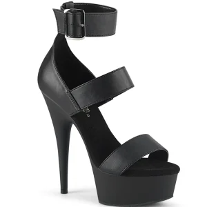 Similicuir plateforme 15 cm DELIGHT-629 chaussures à talons hauts pleaser