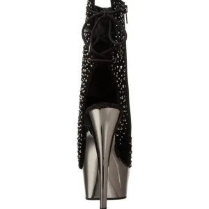 Strass 16 cm Pleaser DELIGHT-1018RS Chrome Plateforme Bottines