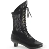Tissu en dentelle 5 cm DAME-115 Bottines victoriennes à talons vintage noirs