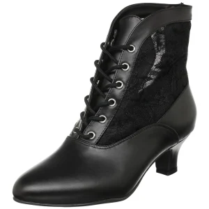 Tissu en dentelle 5 cm DAME-05 Bottines victoriennes à talons vintage noirs