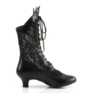 Tissu en dentelle 5 cm DAME-115 Bottines victoriennes à talons vintage noirs