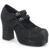 Tissu en dentelle 9,5 cm DemoniaCult GOTHIKA-09 chaussures plateforme lolita