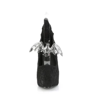 Tissu en dentelle 13 cm DEMON-18 gothic escarpins plateforme cachée