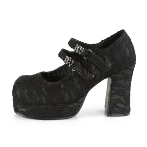 Tissu en dentelle 9,5 cm DemoniaCult GOTHIKA-09 chaussures plateforme lolita