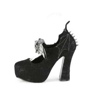 Tissu en dentelle 13 cm DEMON-18 gothic escarpins plateforme cachée