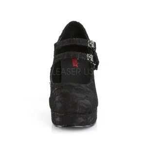 Tissu en dentelle 9,5 cm DemoniaCult GOTHIKA-09 chaussures plateforme lolita