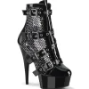 Tissu en maille strass 15 cm DELIGHT-1013RM bottines plateforme en noir