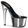 Transparent 18 cm ADORE-701 Chrome Plateforme Mules Chaussures