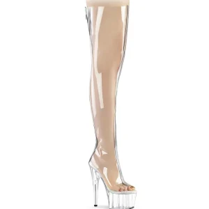 Transparent 18 cm ADORE-3021 Cuissardes Haut Talon Sexy