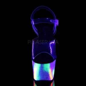 Transparent 18 cm ADORE-708GXY Neon talons avec plateforme