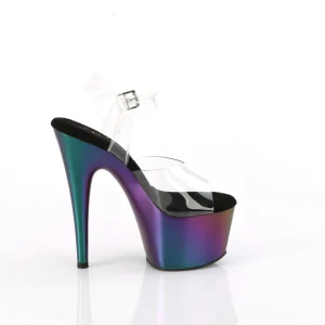 Transparent 18 cm ADORE-708HT Pourpre sandales talons hauts plateforme