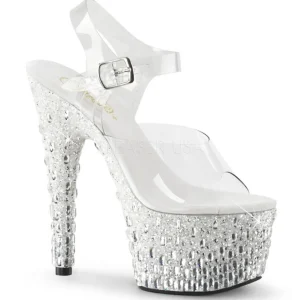 Transparent 18 cm ADORE-708MR-5 Chaussures pour femmes a talon