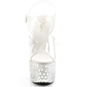 Transparent 18 cm ADORE-708MR-5 Chaussures pour femmes a talon
