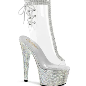 Transparent 18 cm BEJEWELED-1018C-2RS bottines plateforme strass