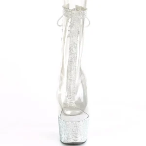 Transparent 18 cm BEJEWELED-1018C-2RS bottines plateforme strass