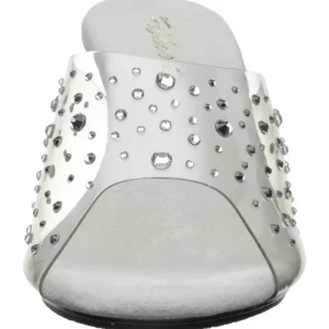 Transparent 8 cm BELLE-301RS Mules Haut Talon Glitzee