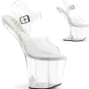 Transparent 20 cm CRAZE-808 pleaser talons hauts plateforme pony