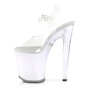 Transparent 20 cm DISCOLITE-808 sandales LED ampoule pour stripteaseuse