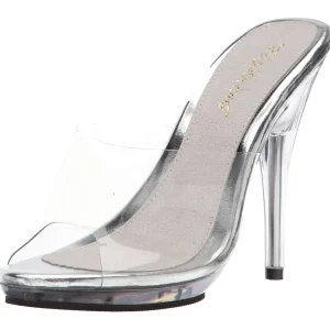 Transparent 13 cm Fabulicious POISE-501 mules talons hauts