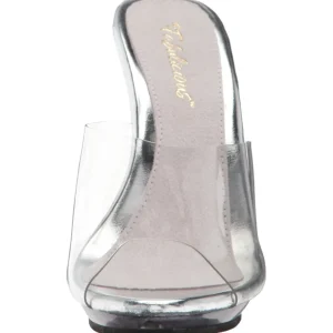 Transparent 13 cm Fabulicious POISE-501 mules talons hauts