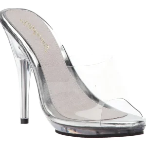 Transparent 13 cm Fabulicious POISE-501 mules talons hauts