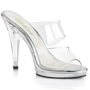 Transparent 12 cm FLAIR-402 mules talons hauts