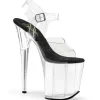 Transparent 20 cm FLAMINGO-808 Plateforme Sandales Hauts Talons