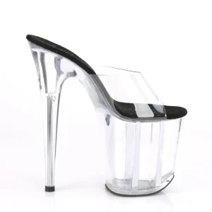 Transparent 20 cm FLAMINGO-801 mules talons hauts de pole dance