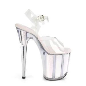 Transparent 20 cm FLAMINGO-808G etincelle talons avec plateforme