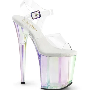 Transparent 20 cm FLAMINGO-808HT Hologramme talons avec plateforme