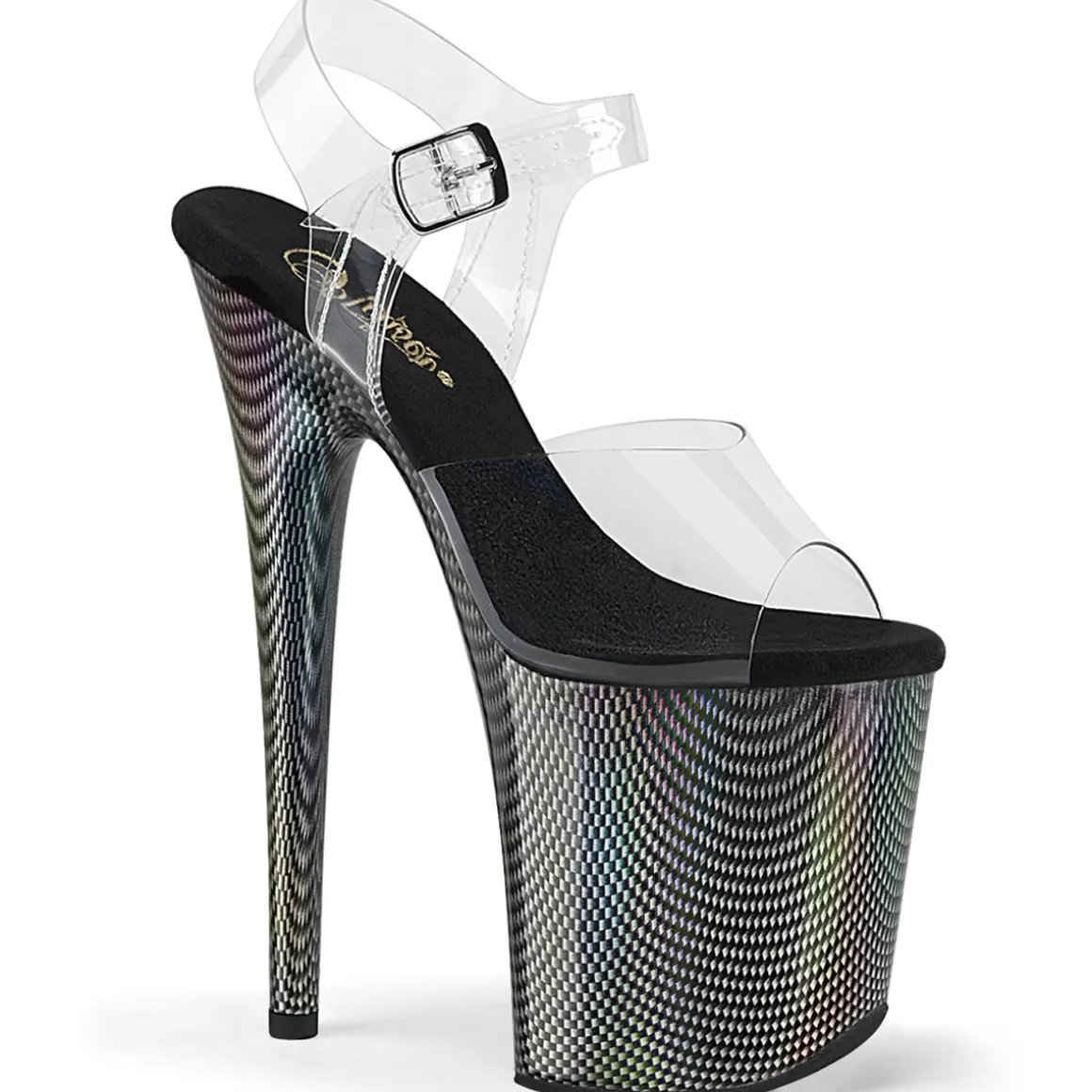 transparent__cm_flamingoh_0.webp Transparent 20 cm FLAMINGO-808HCP Hologramme talons avec plateforme