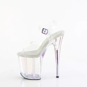 Transparent 20 cm FLAMINGO-808HT Hologramme talons avec plateforme