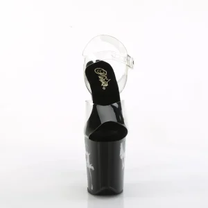 Transparent 20 cm FLA-NLDG-1 haut talon poledance plateforme lumineuses LED