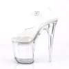 Transparent 20 cm FLASH-808 sandales poledance plateforme lumineuses LED