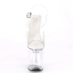 Transparent 20 cm FLASH-808 sandales poledance plateforme lumineuses LED